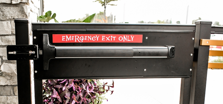 emergency push bar installation in Bakersfield