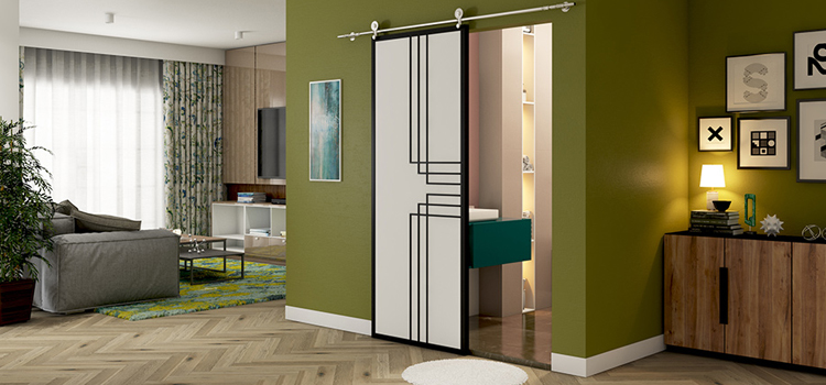 sliding bathroom door installation in Bakersfield
